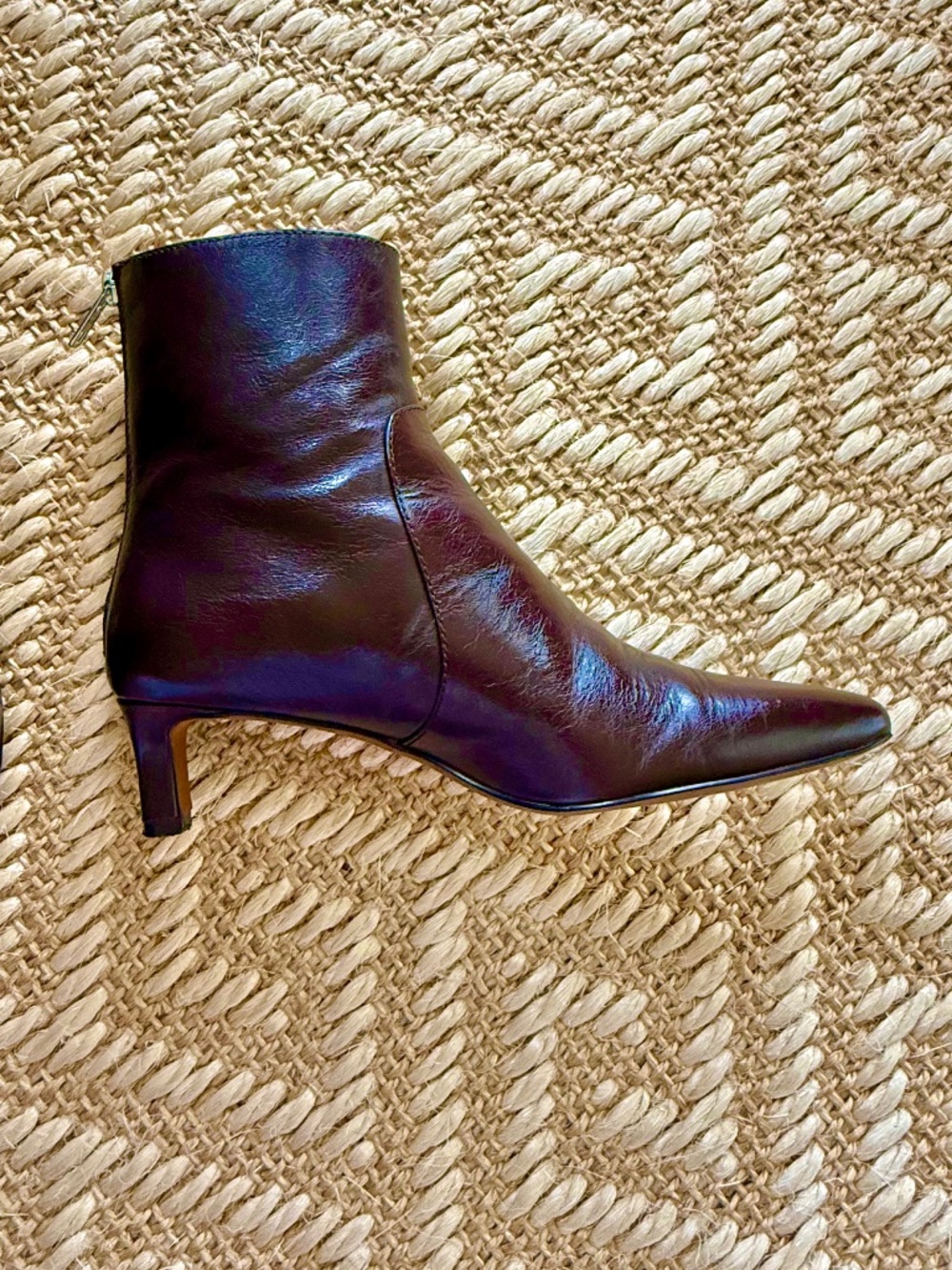 MADEWELL Dimes Kitten Heel Booties in Chocolate Leather ~ 5 M - Picture 4 of 13